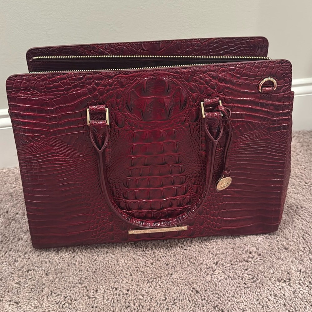 Brahmin Red Crocodile Embossed Bag